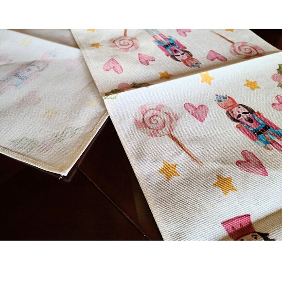Nutcracker Table Runner Xmas Party Christmas Decor Holiday Decorative Cloth 72" - Picture 6 of 15